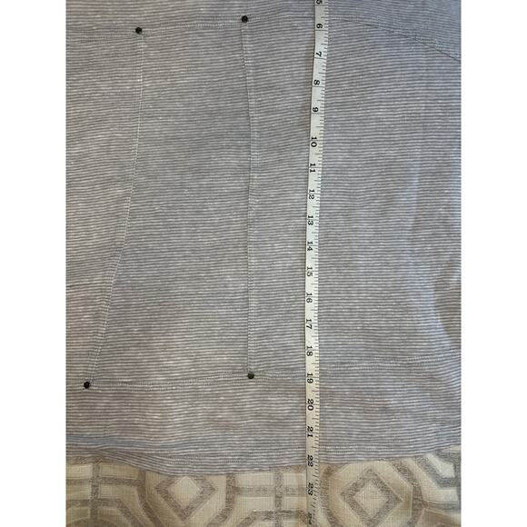Eileen Fisher Women’s Top SZMedium Gray Striped Boxy Linen Dolman Sleeve - Picture 4 of 7